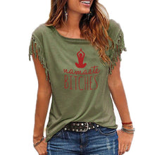 Load image into Gallery viewer, Namaste bitches Women tshirt Cotton Casual