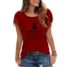 Load image into Gallery viewer, Namaste bitches Women tshirt Cotton Casual