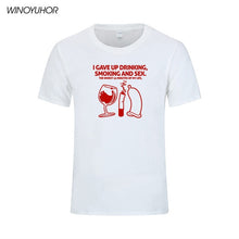 Load image into Gallery viewer, I Giving Up Drinking Smoking And Sex Funny Tshirt
