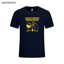 Load image into Gallery viewer, I Giving Up Drinking Smoking And Sex Funny Tshirt
