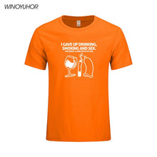 Load image into Gallery viewer, I Giving Up Drinking Smoking And Sex Funny Tshirt
