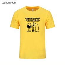 Load image into Gallery viewer, I Giving Up Drinking Smoking And Sex Funny Tshirt
