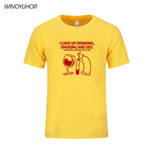 Load image into Gallery viewer, I Giving Up Drinking Smoking And Sex Funny Tshirt

