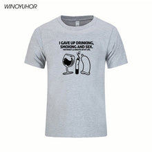Load image into Gallery viewer, I Giving Up Drinking Smoking And Sex Funny Tshirt
