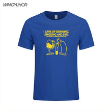 Load image into Gallery viewer, I Giving Up Drinking Smoking And Sex Funny Tshirt
