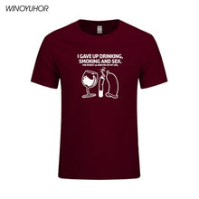 Load image into Gallery viewer, I Giving Up Drinking Smoking And Sex Funny Tshirt
