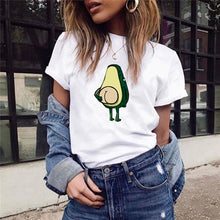 Load image into Gallery viewer, Woman Kawaii Avocado Dick Print T-Shirt
