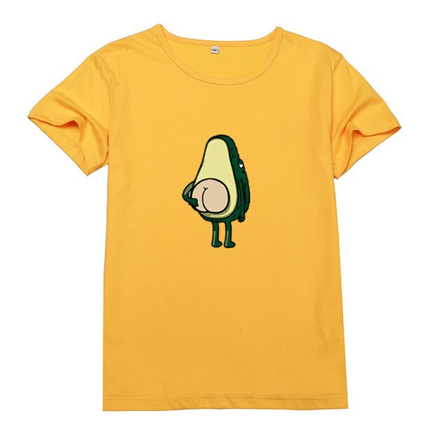 Woman Kawaii Avocado Dick Print T-Shirt